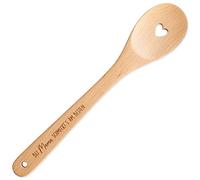 Papierdrachen Cucchiaio da cucina in legno con cuore per la festa della mamma, con incisione "Bei Mama schmeckt's am Besten" - eccezionale regalo per la festa della mamma