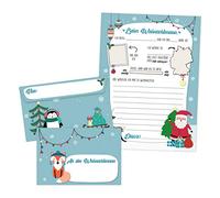 Papierdrachen Lettere a Babbo Natale - Bambino Gesù - Posta natalizia per bambini - con buste - Lista dei desideri da compilare e spedire - blu