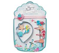 Papierdrachen Set per capelli - Cerchietto per capelli in velcro | Toppe intercambiabili nel design * sirena* | Bellissimi accessori creativi per capelli per ragazze - Set 2