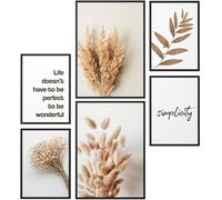 Papierschmiede® Mood Poster Set Stampe da Parete « Cereali » Quadri moderni per Soggiorno e Camera da Letto e Cucina, 2x A4 e 4x A5, spighe di grano orzo simplicity