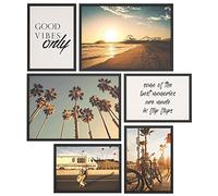 Papierschmiede® Mood Poster Set Stampe da Parete « Los Angeles » Quadri vintage per Soggiorno e Camera da Letto e Cucina, 2x A4 e 4x A5, California Dreaming West - senza cornici