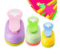 Papierstanzer - (3er Set) Bastel Locher für DIY Karton Papier | Stern Formen Stanzer für Scrapbooking Grußkarten Handarbeiten Büro | Tragbar Präzise Kreatives Werkzeug für Bastelprojekte