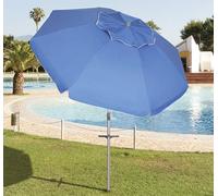 PAPILLON - 8042665, Ombrellone da spiaggia in alluminio, diametro 220 cm, con manici e spirale per l’ancoraggio, protegge dai raggi UV