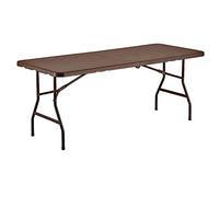 PAPILLON 8044700 Tavolo Pieghevole Rettangolare Multifunzione, Portatile, Resistente, Multiuso, 180 x 75 x 74 cm. Colore Marrone, 0, Multicolor, único