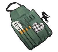 Papillon 94601 Utensili Barbecue con Grembiule, Verde