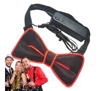 Papillon a LED luminoso, papillon che si al buio | Costume cool Flash | Novità LED Light Up Bowtie, divertente al neon a LED per feste Glow, Halloween, festival musicale