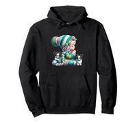 Papillon And Praying Mama Gnome For Christian Women Dog Mom Felpa con Cappuccio