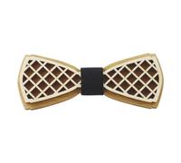 Papillon Barman in Legno Inciso Grid The Bars | Papillon Decorato Griglia