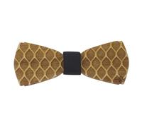 Papillon Barman in Legno Inciso Hive Black The Bars | Papillon Decorato Alveare