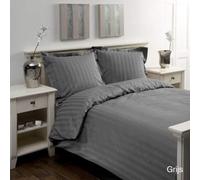 Papillon Biancheria da Letto in Raso a Righe, Colore Grigio, Cotone, 140 x 200/220 cm