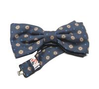 PAPILLON blu farfallino fantasia SETA MADE ITALY SILK Seda CRAVATTA FARFALLA