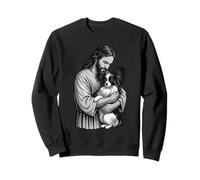 Papillon Cane E Gesù Christian Faith Amante dei cani Felpa
