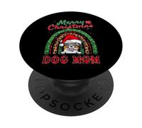 Papillon Cane Natale Cappello da Babbo Natale Cane Mamma PopSockets PopGrip Adesivo