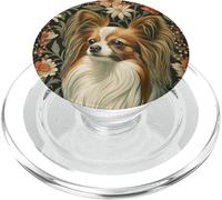 Papillon, cane rosso e bianco, design vintage PopSockets PopGrip per MagSafe