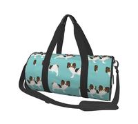 Papillon Cani Simpatico cane Toy Spaniel, Borsone da viaggio di grande capacità Borsa rotonda Borsa da viaggio sportiva Borsa da viaggio Borsa da fitness