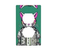 Papillon Cat Duplex Presa Presa Presa Piastra da Muro Standard 1-Gang, Policarbonato Termoplastica.