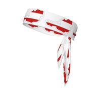 Papillon con bandiera austriaca, per la spiaggia, l'estate, tropicale, regolabile, antiscivolo, anti-umidità, per corsa, fascia per la testa da ninja