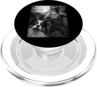 Papillon Dad Funny Vintage Horror Graphic Moon Selfie Uomo PopSockets PopGrip per MagSafe