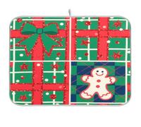 Papillon di Natale verde stuoia di essiccazione dei piatti stuoia della cucina per il bancone scolapiatti opaco assorbente stuoia della cucina stuoie di essiccazione per la cucina 18 x 24 18 x 24