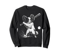 Papillon Dog Baseball Sport Amante dei Cani Felpa