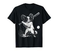 Papillon Dog Baseball Sport Amante dei Cani Maglietta