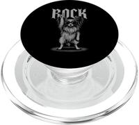 Papillon Dog Rock Music Retro Vintage Amante dei cani PopSockets PopGrip per MagSafe