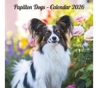 Papillon Dogs Calendar 2026: Monthly Planner with Cute Dog Illustrations
