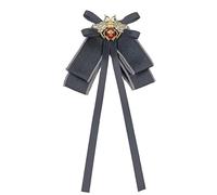 Papillon Farfallino Spilla Gioielli fatti a mano Abiti da donna Camicie Nero Rosa Ape Papillon Colletto Fiore(Color4)
