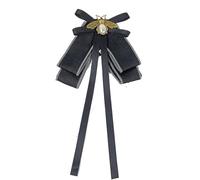 Papillon Farfallino Spilla Gioielli fatti a mano Abiti da donna Camicie Nero Rosa Ape Papillon Colletto Fiore(Color2)