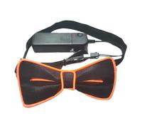 Papillon fosforescente, regolabile, al neon, divertenti papillon con a LED, per uomini e ragazzi, Orange1., Refer to description