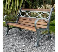 PAPILLON - Panchina in Ghisa mod. Houston Colore Antracite Misure: 126X57X80H Cm
