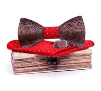 Papillon in legno Elegante - Rosso / Tipo2