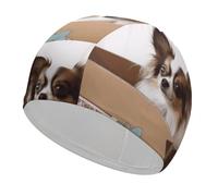 Papillon in the box, cuffia da nuoto ad alta elasticità, per donne e uomini, resistente e impermeabile, mantiene i capelli asciutti, perfetta per piscina, spiaggia, nuoto