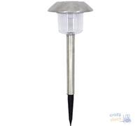 Papillon Lampada Solare Da Giardino In Metallo Inossidabile Diam. Cm 12,5 X H 38