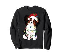 Papillon, luci per Albero di Natale, per Amanti dei Cani Felpa