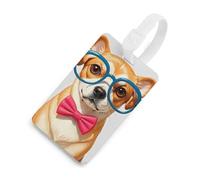 Papillon morbido per animali domestici, etichette per bagagli e bagagli per valigie con scudo per la privacy, borsa da viaggio, targhetta identificativa per uomini e donne, zaino bianco
