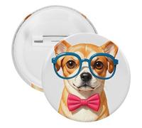 Papillon morbido per cani da compagnia, spilla rotonda in metallo, spilla leggera per zaino, spille alla moda per camicie, giacche, cappotti, scialle, unisex, 5PCS, Banda stagnata, perni rotondi in