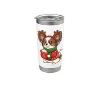 Papillon Natale - fluff e cacao Bicchiere termico in acciaio inox doppia parete
