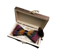 Papillon Papillon da uomo blu sogno, spilla fantasia, scatola di legno, accessorio, cinturino regolabile, cerimonia nozze(Color17)