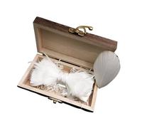 Papillon Papillon da uomo blu sogno, spilla fantasia, scatola di legno, accessorio, cinturino regolabile, cerimonia nozze(Color2)