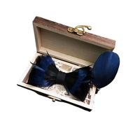 Papillon Papillon da uomo blu sogno, spilla fantasia, scatola di legno, accessorio, cinturino regolabile, cerimonia nozze(Color5)