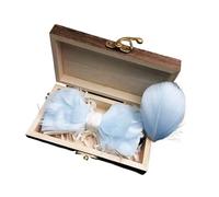 Papillon Papillon da uomo blu sogno, spilla fantasia, scatola di legno, accessorio, cinturino regolabile, cerimonia nozze(Color1)