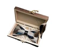 Papillon Papillon da uomo blu sogno, spilla fantasia, scatola di legno, accessorio, cinturino regolabile, cerimonia nozze(Color11)