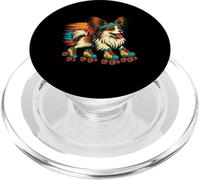 Papillon - Pattinaggio a rotelle per cani, stile retrò, vintage, per amanti dei cani PopSockets PopGrip per MagSafe