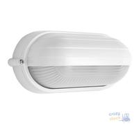 Papillon Plafoniera Per Esterni Palpebra Ovale Colore Bianco Cm 21,5X10X11