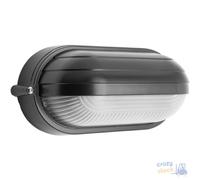 Papillon Plafoniera Per Esterni Palpebra Ovale Colore Nero Cm 21,5X10X11