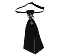 Papillon punk gotico - Cravatta con catena in metallo nero e strass per la sera e la moda JK(Color6)