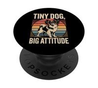 Papillon Retro Tramonto | Tiny Dog Big Attitude PopSockets PopGrip Adesivo