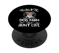 Papillon Rocking The Dog Mom and Aunt Life Mothers Day PopSockets PopGrip Adesivo