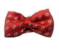 Papillon rosso disegno bianco red and white seta printed silk seda made in italy